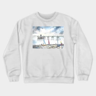 Sailing Boats by Clevedon Pier Crewneck Sweatshirt